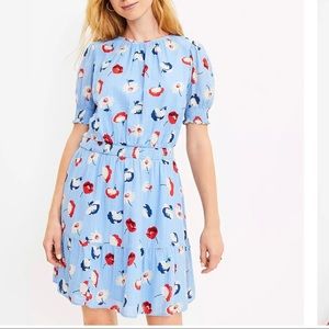 Loft Daisy smocked flounce dress- NEW!